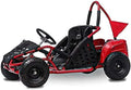 Baja-X 48V 1000W Brushless Electric Go Kart, 3-Speed Setting Go Kart W/Forward & Reverse, Racing Go Cart up to 20 Mph W/Foot Pedal & Foot Break, Go Cart Support up to 175 Lbs (Red)